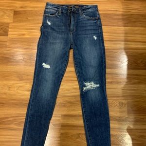 JOES JEANS dark wash distressed skinny jeans